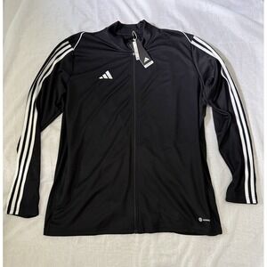 NWT ADIDAS black full zip athletic Aero Ready lightweight Track Jacket mens 2XL